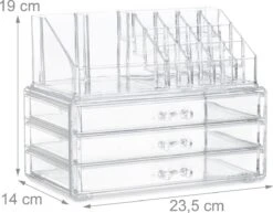 Relaxdays Make-up Organizer Klein - Stapelbaar - Sieradendoosje - Cosmetica - Opbergbox - Doorzichtig 25 Relaxdays Make-up Organizer Klein - Stapelbaar - Sieradendoosje - Cosmetica - Opbergbox - Doorzichtig -Modecosmetica Winkel 1200x939 9
