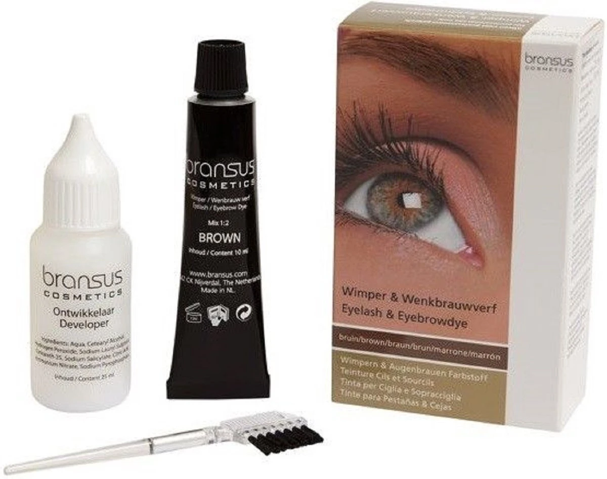 Bransus Wimper & Wenkbrauw Verf Bruin En Zwart In Set Van 2 Stuks 3 Bransus Wimper & Wenkbrauw Verf Bruin En Zwart In Set Van 2 Stuks