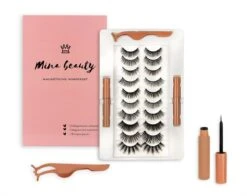Mina Beauty Magnetische Wimpers – Magnetic Lashes - Wimperset (10 Stuks) Met 2 Magnetische Eyeliners En Een Applicator