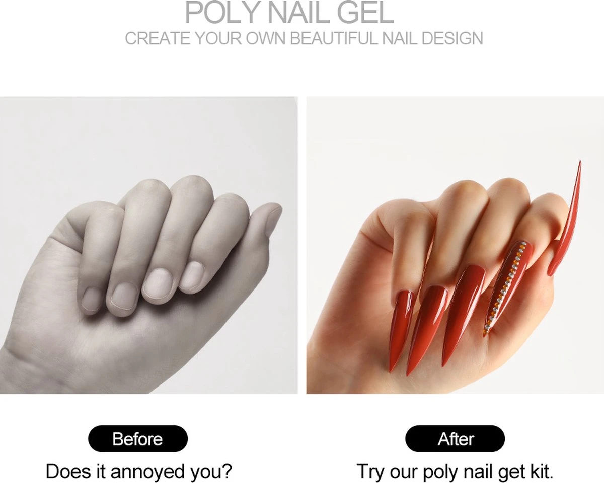 Royala - Professionele Poly Gel Starter Kit POG3. – 6 Kleuren Polygel + 6 Kleuren UV Gel - 12 Kleuren Polygel Pakket - Incl. 36 W UV Nageldroger - Poly Acryl Nagels - Nail Art - Gel Lak 18 Royala - Professionele Poly Gel Starter Kit POG3. – 6 Kleuren Polygel + 6 Kleuren UV Gel - 12 Kleuren Polygel Pakket - Incl. 36 W UV Nageldroger - Poly Acryl Nagels - Nail Art - Gel Lak - Image 16