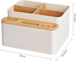 LYVION Make-up En Bureau Organizer - Kunststof En Bamboe -Modecosmetica Winkel 1200x963 7