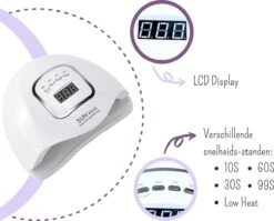 Merkloos Daniqqi - 80 Watt UV LED Lamp Nagels - 45 Leds Nagellamp - Wit -Modecosmetica Winkel 1200x965 1