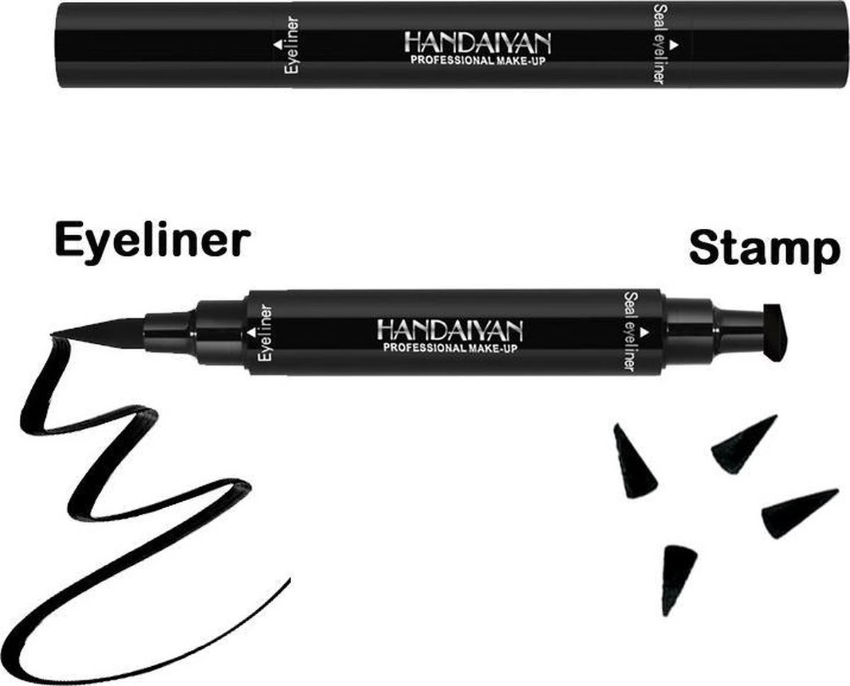 HANDAIYAN® | Eyeliner Met Wing Stempel | Zwarte Oog Stempel | 2 In 1 Eyeliner | Eyeliner Tool | Wing Eyeliner | Wing Stamp 6 HANDAIYAN® | Eyeliner Met Wing Stempel | Zwarte Oog Stempel | 2 In 1 Eyeliner | Eyeliner Tool | Wing Eyeliner | Wing Stamp - Image 4