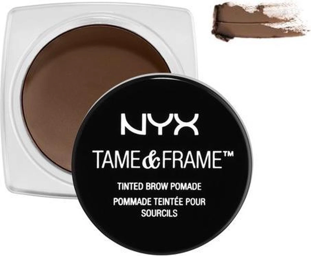 NYX Professional Makeup Tame & Frame Brow Pomade - Chocolate TFBP02 - Wenkbrauwgel - 5 Gr 4 NYX Professional Makeup Tame & Frame Brow Pomade - Chocolate TFBP02 - Wenkbrauwgel - 5 Gr - Image 2