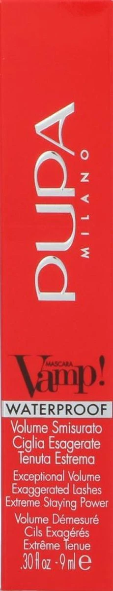 Pupa Milano Vamp! Waterproof Mascara - 001 Extra Black 5 Pupa Milano Vamp! Waterproof Mascara - 001 Extra Black - Image 3