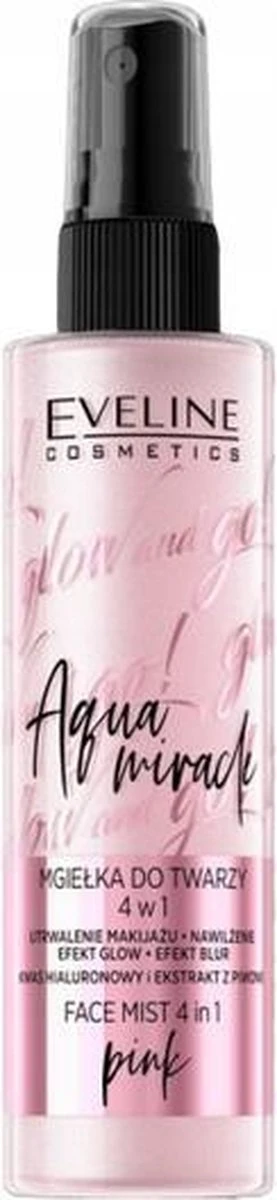 Eveline Cosmetics Glow And Go Aqua Miracle Face Mist 4in1 Pink 110ml. 4 Eveline Cosmetics Glow And Go Aqua Miracle Face Mist 4in1 Pink 110ml. - Image 2
