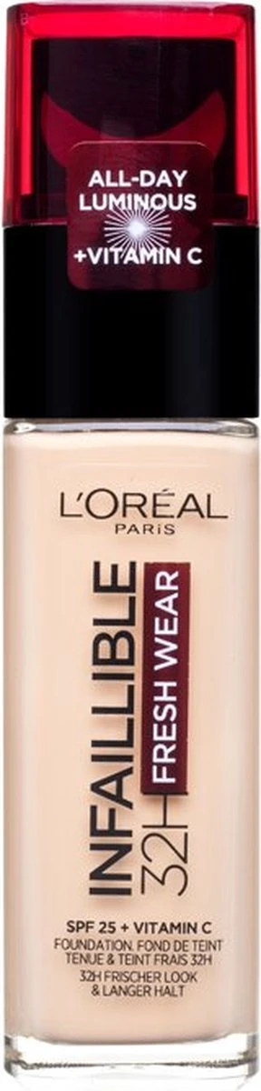 L’Oréal Paris Make-Up Designer Infaillible 24HR Fresh Wear Foundation - 120 Vanille - Langhoudende Foundation Met SPF 25 - 30 Ml 8 L’Oréal Paris Make-Up Designer Infaillible 24HR Fresh Wear Foundation - 120 Vanille - Langhoudende Foundation Met SPF 25 - 30 Ml - Image 6