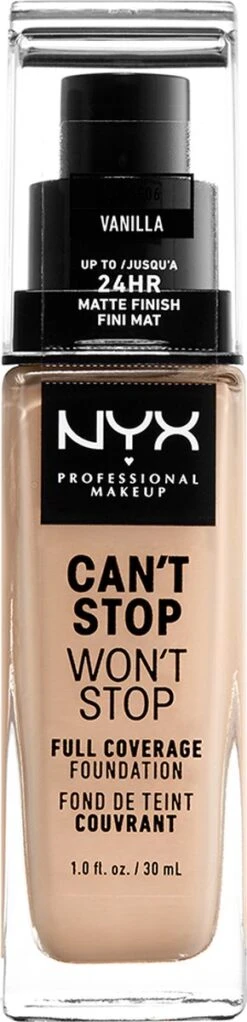 NYX Professional Makeup Can't Stop Won't Stop Foundation - Vanilla CSWSF06 - Full Coverage -Modecosmetica Winkel 290x1200 2