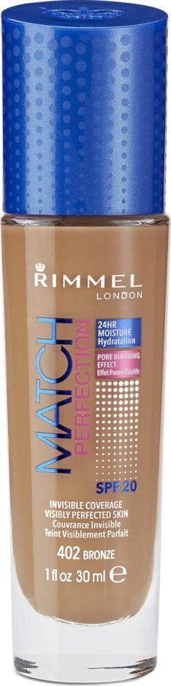 Rimmel London Match Perfection Foundation - 402 Bronze - Beige -Modecosmetica Winkel 300x1200 4