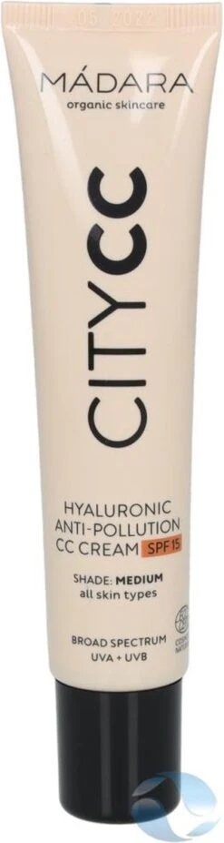 MÁDARA Anti-Pollution CC Cream SPF15 Medium Beige 40ml - Hyaluronzuur -UVA/UVB 21 MÁDARA Anti-Pollution CC Cream SPF15 Medium Beige 40ml - Hyaluronzuur -UVA/UVB -Modecosmetica Winkel 320x1200 5