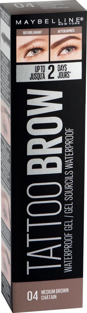 Maybelline Tattoo Brow Waterproof Wenkbrauwgel - 04 Medium Brown 15 Maybelline Tattoo Brow Waterproof Wenkbrauwgel - 04 Medium Brown - Image 13