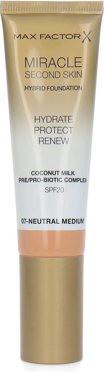 Max Factor Miracle Second Skin Foundation - 07 Neutral Medium 3 Max Factor Miracle Second Skin Foundation - 07 Neutral Medium