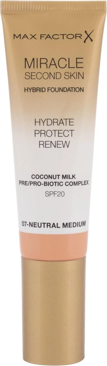 Max Factor Miracle Second Skin Foundation - 07 Neutral Medium 8 Max Factor Miracle Second Skin Foundation - 07 Neutral Medium - Image 6
