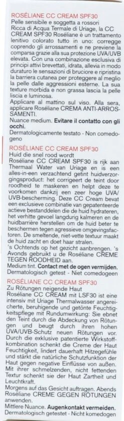 Uriage Roséliane Cc Crème Spf30 29 Uriage Roséliane Cc Crème Spf30 -Modecosmetica Winkel 356x1200 4