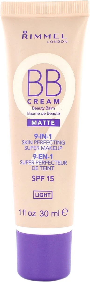 Rimmel London BB Cream 9-in-1 Matte Skin Perfecting Super Makeup - Light - BB Cream 4 Rimmel London BB Cream 9-in-1 Matte Skin Perfecting Super Makeup - Light - BB Cream - Image 2