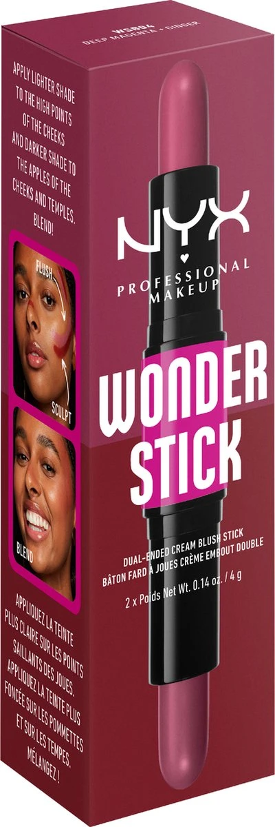 NYX Professional Makeup Wonderstick Blush - WSB04 Deep Magenta And Ginger - Blush Stick 5 NYX Professional Makeup Wonderstick Blush - WSB04 Deep Magenta And Ginger - Blush Stick - Image 3