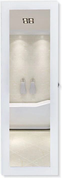 HOMCOM 2-in-1 Sieradenkast Wandspiegel Spiegelkast Sieraden Ladekast Spiegel 833-102WT 19 HOMCOM 2-in-1 Sieradenkast Wandspiegel Spiegelkast Sieraden Ladekast Spiegel 833-102WT -Modecosmetica Winkel 421x1200 4