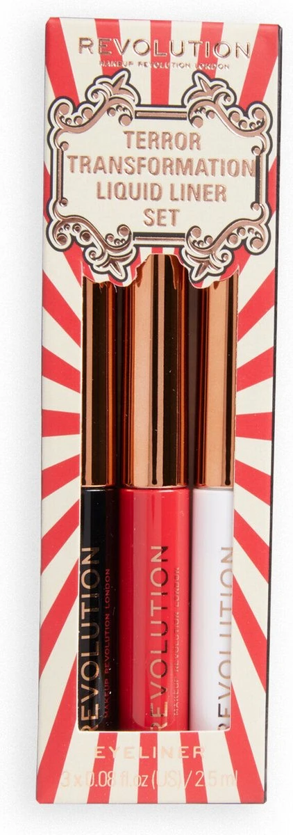 Makeup Revolution - Halloween Terror Transformation Liquid Liner Set - Eyeliner 4 Makeup Revolution - Halloween Terror Transformation Liquid Liner Set - Eyeliner - Image 2