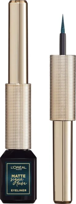 L’Oréal Paris Matte Signature Eyeliner Van Superliner – Matte Liquid Eyeliner – Waterproof - 04 Emeraude – Groen -Modecosmetica Winkel 447x1200 6