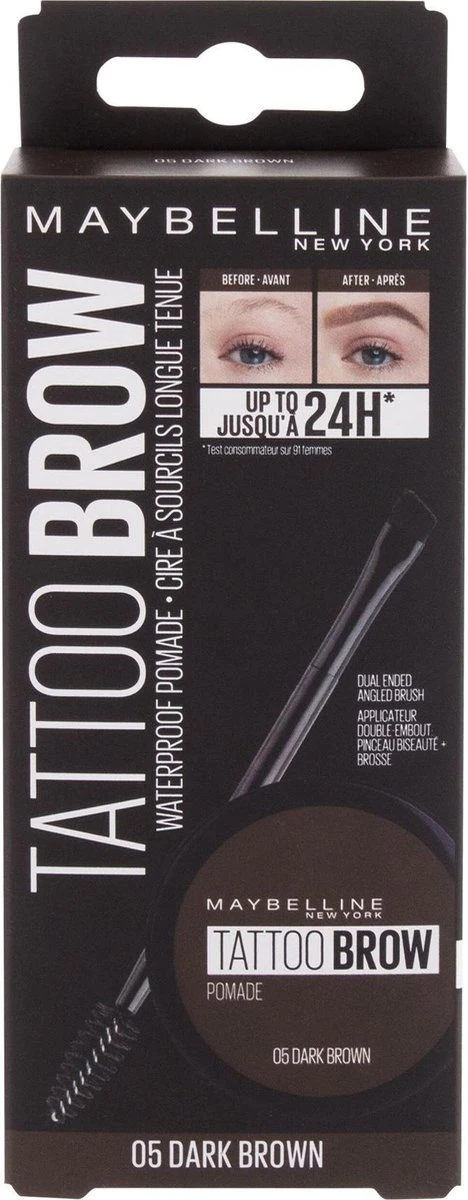 Maybelline Tattoo Brow Lasting Color Pomade - 05 Dark Brown 6 Maybelline Tattoo Brow Lasting Color Pomade - 05 Dark Brown - Image 4