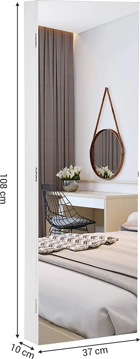 Nancy's Make-up Organizer – Sieraden & Spiegelkast – Spiegelkast, Deur & Wandhouder Met Binnenspiegel – Make-up Opbergen 7 Nancy's Make-up Organizer – Sieraden & Spiegelkast – Spiegelkast, Deur & Wandhouder Met Binnenspiegel – Make-up Opbergen - Image 5