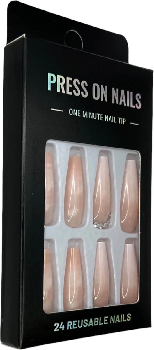 Merkloos Press On Nails - Nep Nagels - Roze - Coffin - Manicure - Plak Nagels - Kunstnagels Nailart - Zelfklevend 6 Merkloos Press On Nails - Nep Nagels - Roze - Coffin - Manicure - Plak Nagels - Kunstnagels Nailart - Zelfklevend - Image 4