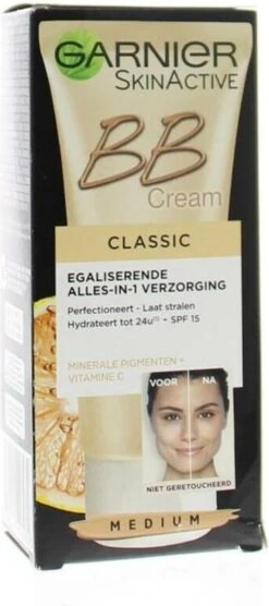 Garnier SkinActive BB Cream Classic Medium 5-in-1 Verzorging - 50 Ml 25 Garnier SkinActive BB Cream Classic Medium 5-in-1 Verzorging - 50 Ml -Modecosmetica Winkel 533x1200 1