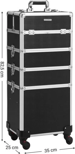 XXL PRO Visagie Beauty Case Koffer Trolley - Nagelkoffer Op Wielen Voor Makeup Of Cosmetica - Grote Uitklapbare Opbergsysteem Nagel Styliste Kapster - Zwart 19 XXL PRO Visagie Beauty Case Koffer Trolley - Nagelkoffer Op Wielen Voor Makeup Of Cosmetica - Grote Uitklapbare Opbergsysteem Nagel Styliste Kapster - Zwart -Modecosmetica Winkel 588x1200 2