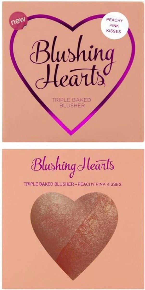 Hearts Blusher - Peachy Pink Kisses 6 Hearts Blusher - Peachy Pink Kisses - Image 4