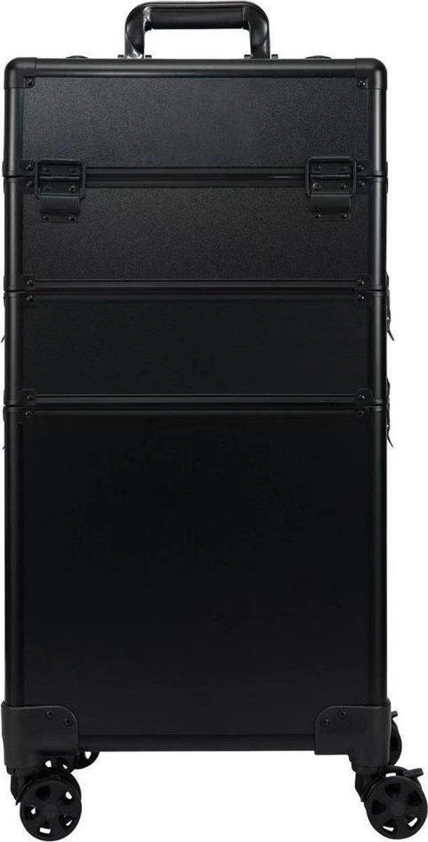 Beautycase / Beautykoffer / Trolley Voor Opbergen Van Uw Persoonlijke Verzorgingsproducten In 3 In 1 Van Aluminium - Bekleed Zwart Fluweel - 8wielen - Kapper - Tattoo - Nagel - Visagie - Make-up - Cosmetica - Schmink - Beauty Case / Beauty Koffer 4 Beautycase / Beautykoffer / Trolley Voor Opbergen Van Uw Persoonlijke Verzorgingsproducten In 3 In 1 Van Aluminium - Bekleed Zwart Fluweel - 8wielen - Kapper - Tattoo - Nagel - Visagie - Make-up - Cosmetica - Schmink - Beauty Case / Beauty Koffer - Image 2