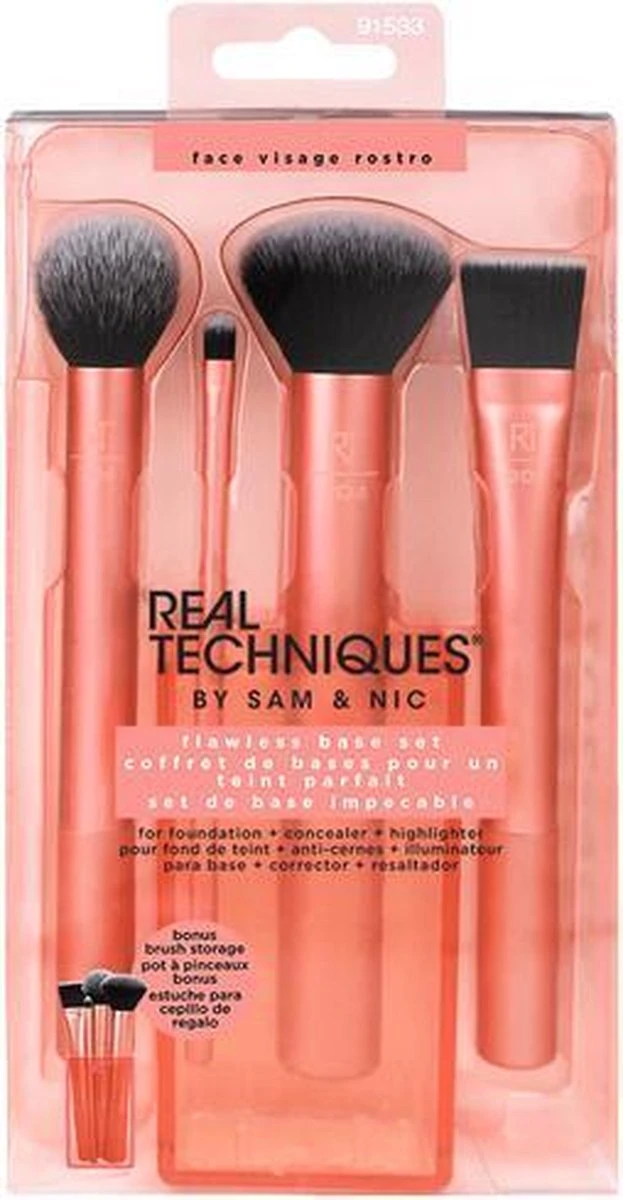 Real Techniques Flawless Base Set - Real Techniques Kwasten Set - Base Set - Make-up Kwasten Set 4 Real Techniques Flawless Base Set - Real Techniques Kwasten Set - Base Set - Make-up Kwasten Set - Image 2