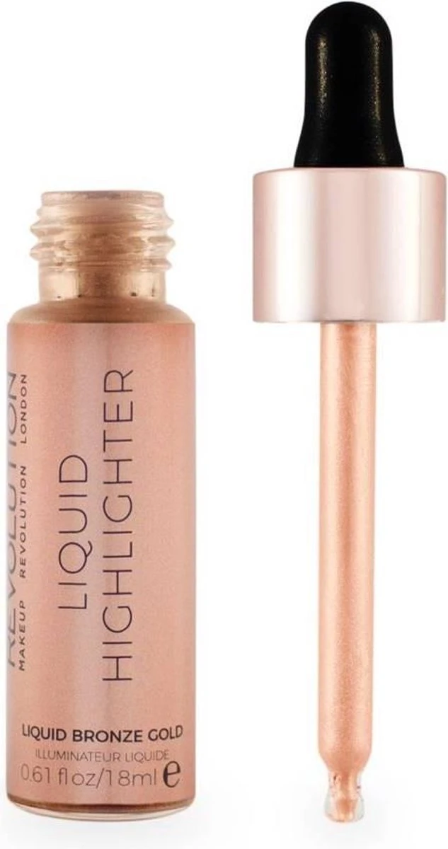 Makeup Revolution - Liquid Highlighter - Bronze Gold 3 Makeup Revolution - Liquid Highlighter - Bronze Gold