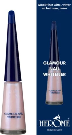 Herome Glamour Nail Whitener - Natural Nail Whitener Met Een Romige Parelmoerglans - Camoufleert Doffe Of Verkleurde Nagels - 10ml.