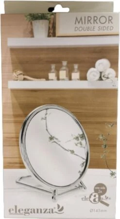 Eleganza - Make-up Spiegel - Dubbelzijdig - Vergroot 5X - Handig Mee Te Nemen