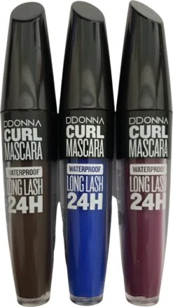 D'Donna - Curl Mascara - Blauw - Waterproof - 1 Flesje Met 8 Gram Inhoud -Modecosmetica Winkel 678x1200