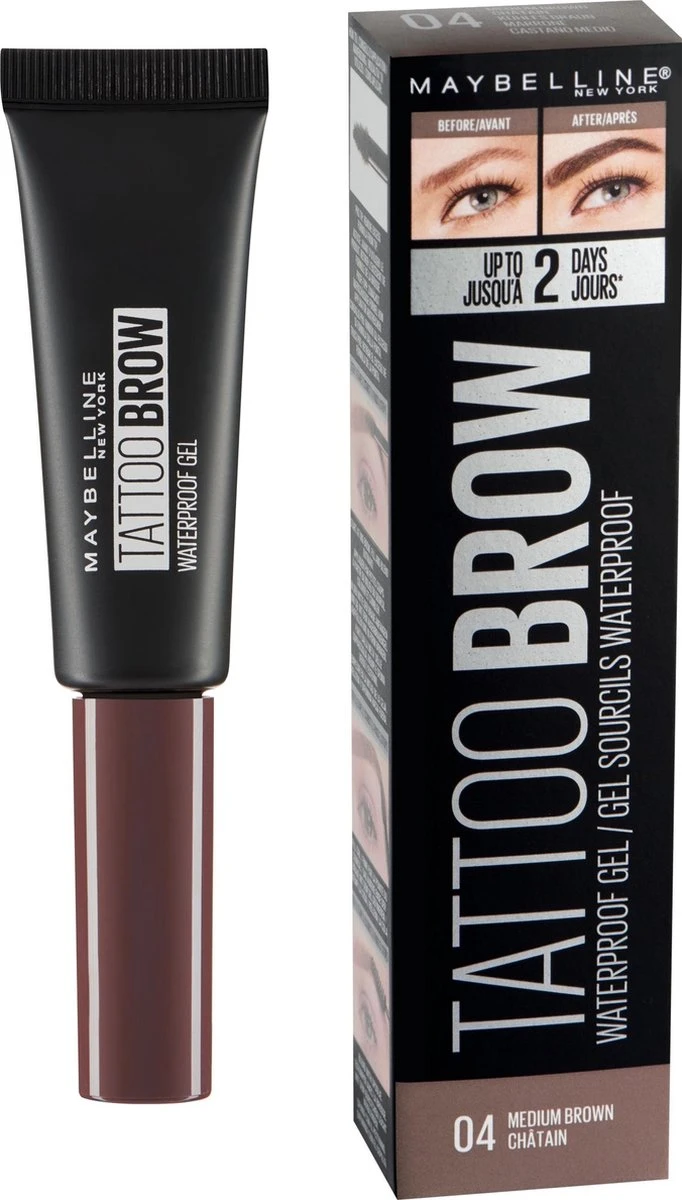 Maybelline Tattoo Brow Waterproof Wenkbrauwgel - 04 Medium Brown 4 Maybelline Tattoo Brow Waterproof Wenkbrauwgel - 04 Medium Brown - Image 2