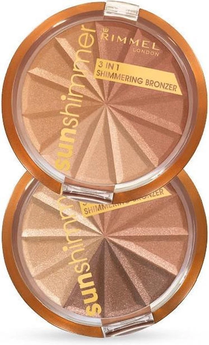 Rimmel London Rimmel - SunShimmer 3 In 1 Shimmering Bronzer Lustrous Powder 9.9 G 1 Gold Princess - 7 Rimmel London Rimmel - SunShimmer 3 In 1 Shimmering Bronzer Lustrous Powder 9.9 G 1 Gold Princess - - Image 5