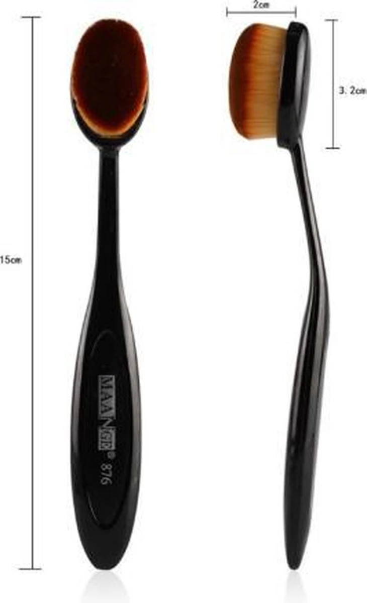 Brush - Make-up - Ovale Brush - Make Up Kwast - Make-up Kwast - Oval Make Up Brush - Foundation Brush - Make-up Brush | 1 Stuk 4 Brush - Make-up - Ovale Brush - Make Up Kwast - Make-up Kwast - Oval Make Up Brush - Foundation Brush - Make-up Brush | 1 Stuk - Image 2