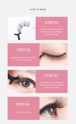 DW4Trading Magnetische Wimpers Met Eyeliner Set - Herbruikbaar - 5 Paar - Zwart 7 DW4Trading Magnetische Wimpers Met Eyeliner Set - Herbruikbaar - 5 Paar - Zwart -Modecosmetica Winkel 735x1200 1