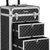Hoppa! Cosmetic Case Trolley, Professionele Make-up Case, Kapperskoffer Met 4 Uitneembare Universele Wielen, Make-up Case, Top Met 3 Uittrekbare Compartimenten, Laden, Voor Op Reis, Zwart 1 Hoppa! Cosmetic Case Trolley, Professionele Make-up Case, Kapperskoffer Met 4 Uitneembare Universele Wielen, Make-up Case, Top Met 3 Uittrekbare Compartimenten, Laden, Voor Op Reis, Zwart -Modecosmetica Winkel 741x1200 10