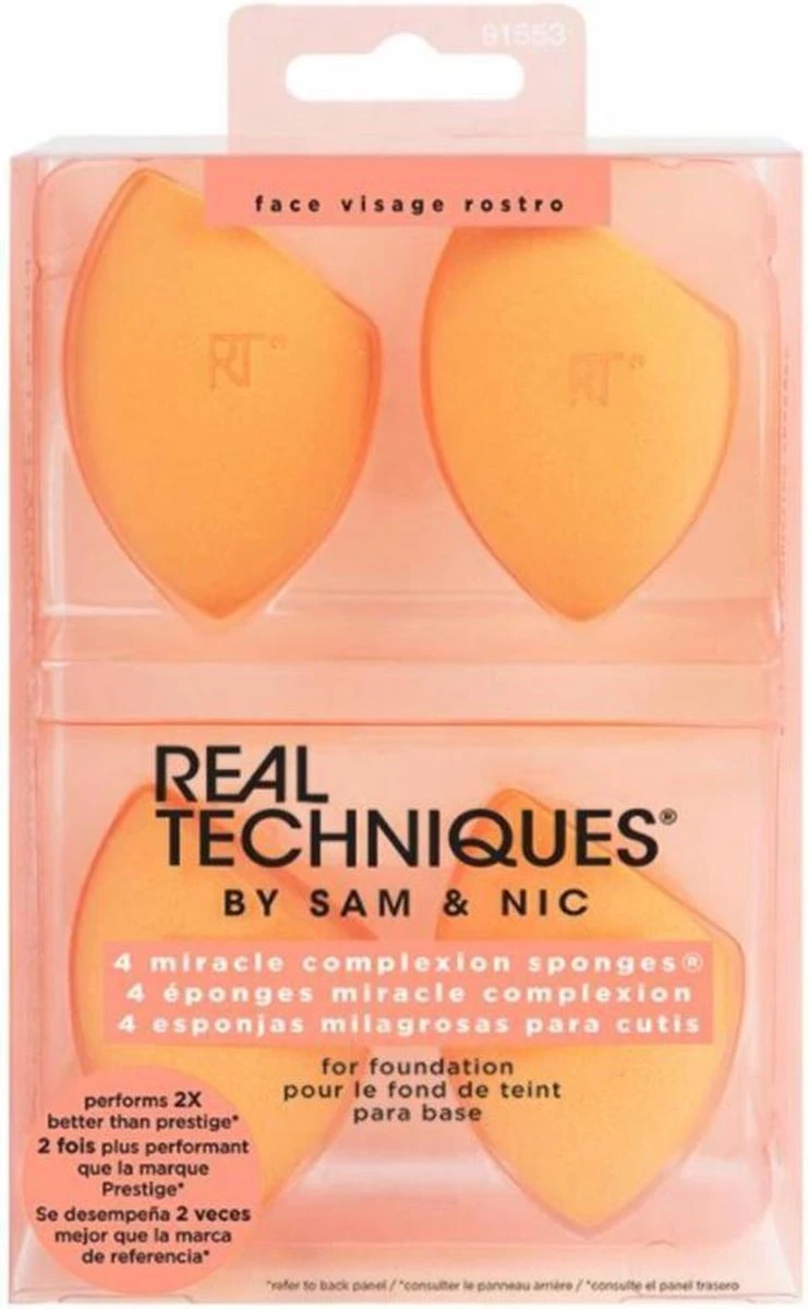 Real Techniques Miracle Complexion Sponge 4 Pack - Make-up Spons 5 Real Techniques Miracle Complexion Sponge 4 Pack - Make-up Spons - Image 3