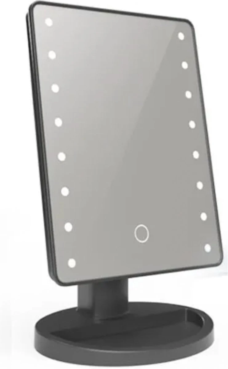 Make-Up Spiegel - LED Verlichting - Zwart - Cosmetica Spiegel - Scheerspiegel 4 Make-Up Spiegel - LED Verlichting - Zwart - Cosmetica Spiegel - Scheerspiegel - Image 2