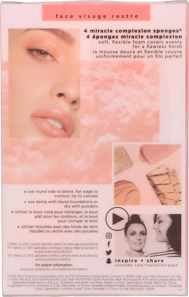 Real Techniques Miracle Complexion Sponge 4 Pack - Make-up Spons 8 Real Techniques Miracle Complexion Sponge 4 Pack - Make-up Spons - Image 6