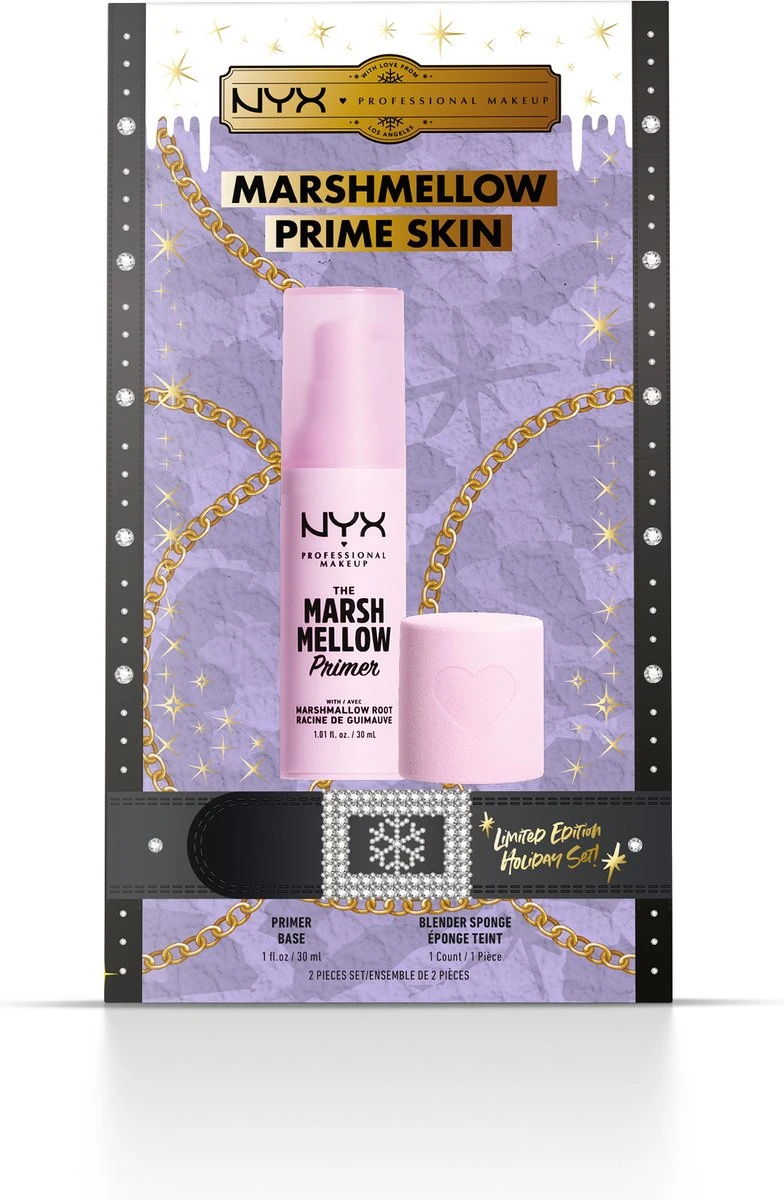 NYX Professional Makeup - Holidays 2022 Mrs Claus - Marshmellow Primer Giftset - Primer & Sponsje 4 NYX Professional Makeup - Holidays 2022 Mrs Claus - Marshmellow Primer Giftset - Primer & Sponsje - Image 2