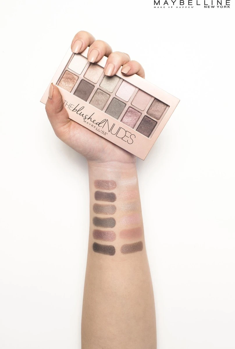 Maybelline The Blushed Nudes OogschaduwPalette - 12 Roze Nude Tinten 9 Maybelline The Blushed Nudes OogschaduwPalette - 12 Roze Nude Tinten - Image 7