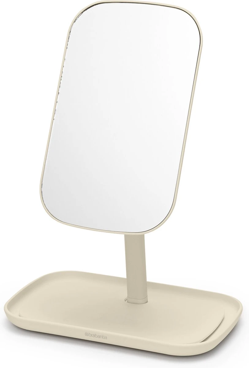 Brabantia ReNew Make-up Spiegel - Met Accessoireschaal - Soft Beige 4 Brabantia ReNew Make-up Spiegel - Met Accessoireschaal - Soft Beige - Image 2