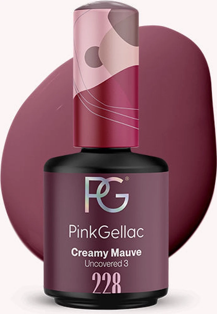 Pink Gellac - Creamy Mauve - Gellak - Vegan - Paars - Creamy Finish - 15 Ml 3 Pink Gellac - Creamy Mauve - Gellak - Vegan - Paars - Creamy Finish - 15 Ml