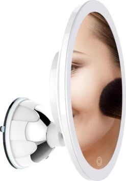 Innovision Make Up Spiegel Met Verlichting En Zuignap - 360° Verstelbaar - 10x Vergroot