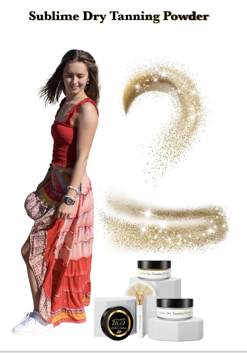 MaMo Subliem - Sublime Dry Tanning Powder - Medium - Baking Powder - Finishing Powder - Met Optie Shimmer - Tanning - Poeder - Spraytan - Glow - Grapes - Visagisten - Finishing Powder - Selftanning Powder - Na Zonnebrand Creme - Foundation - Make-up 7 MaMo Subliem - Sublime Dry Tanning Powder - Medium - Baking Powder - Finishing Powder - Met Optie Shimmer - Tanning - Poeder - Spraytan - Glow - Grapes - Visagisten - Finishing Powder - Selftanning Powder - Na Zonnebrand Creme - Foundation - Make-up - Image 5