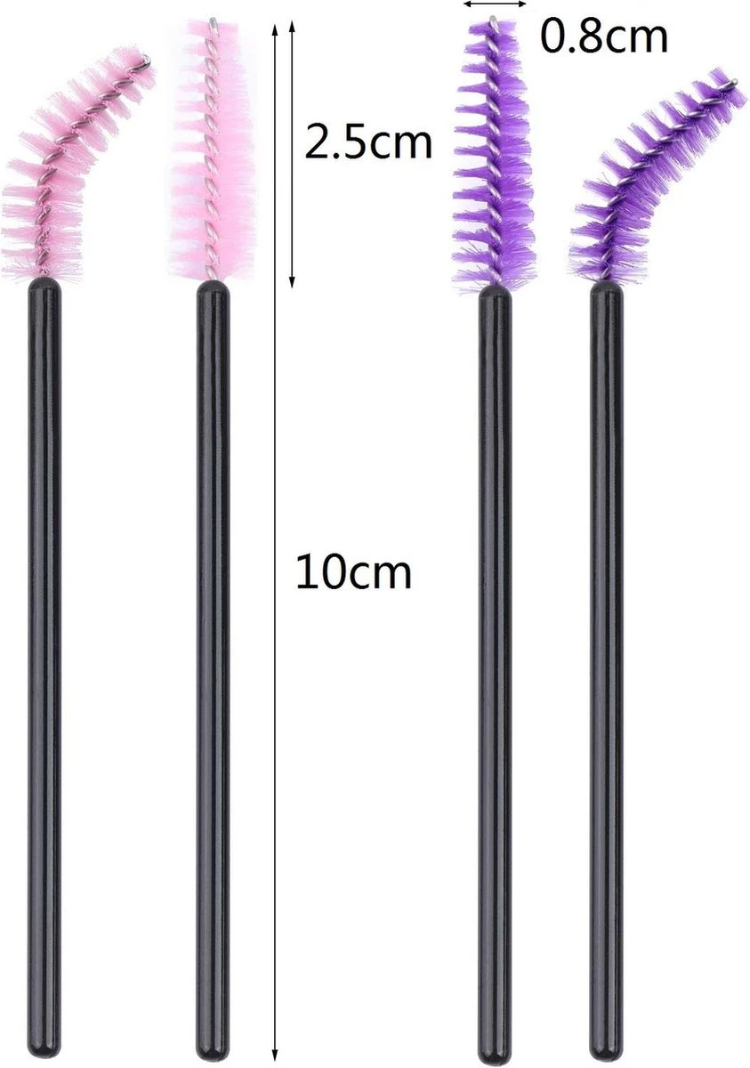 Vardaan Wegwerp Wimper & Wenkbrauw Borstels - Mascara Borsteltjes - Paarse & Roze Borsteltjes Voor Makeup - Mascara Borstel - 50 Stuks 6 Vardaan Wegwerp Wimper & Wenkbrauw Borstels - Mascara Borsteltjes - Paarse & Roze Borsteltjes Voor Makeup - Mascara Borstel - 50 Stuks - Image 4